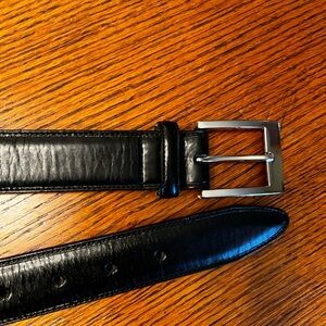 Men's Black Leather Belt 54x56